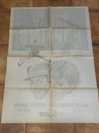 Póster original Mary Poppins Walt Disney 1976