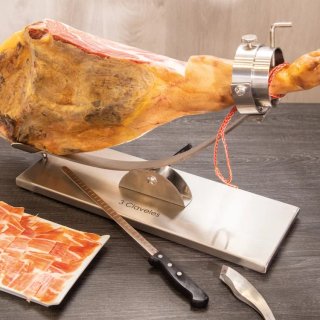 Soporte Jamonero 3 Claveles Basculante INOX