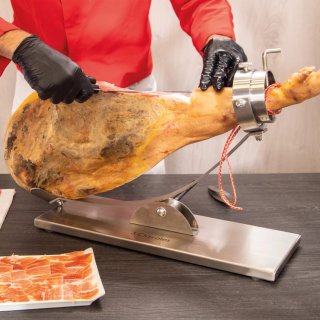 Soporte Jamonero 3 Claveles Basculante INOX