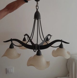Lámpara colgante de forja