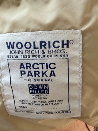Woolrich Arctic Parka Uomo M Comoda Beige Piuma