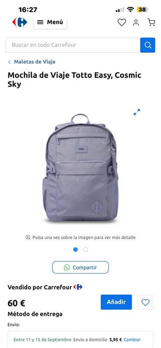 Mochila Totto Morada Viaje