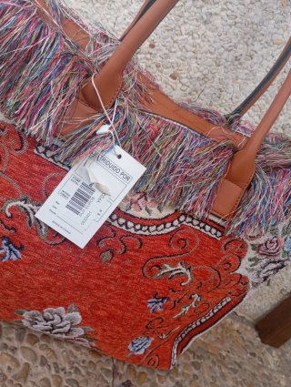 Bolso shopper tapiz floral multicolor
