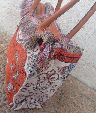 Bolso shopper tapiz floral multicolor