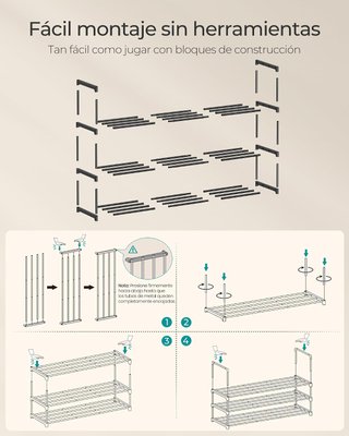 Zapatero SONGMICS 3 Niveles Negro