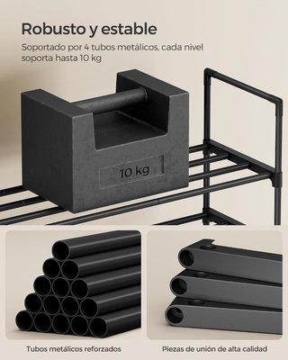 Zapatero SONGMICS 3 Niveles Negro