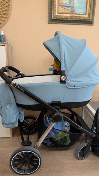 Carrito de bebé 3 en 1 azul