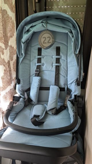 Carrito de bebé 3 en 1 azul