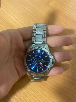Reloj Lotus Cronógrafo Azul y Plateado