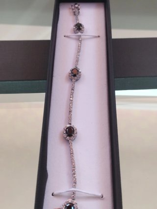 Pulsera Plata Mosanita Azabache