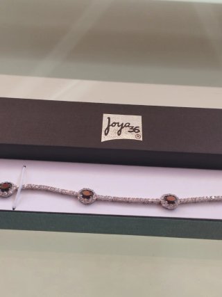 Pulsera Plata Mosanita Azabache