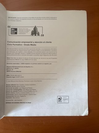 Libro Comunicación Empresarial y Atención Cliente