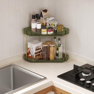 Organizador esquinero 2 niveles baño cocina