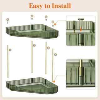 Organizador esquinero 2 niveles baño cocina