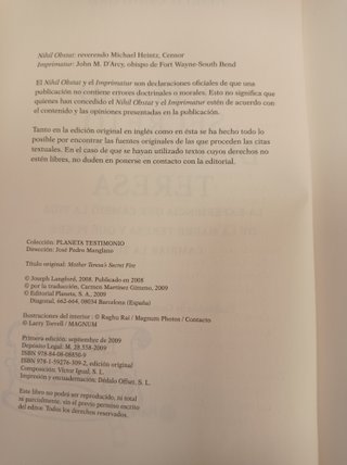 libro EL FUEGO SECRETO DE LA MADRE TERESA