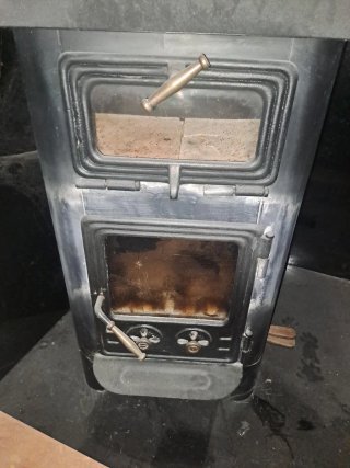 Estufa de leña hierro fundido con horno