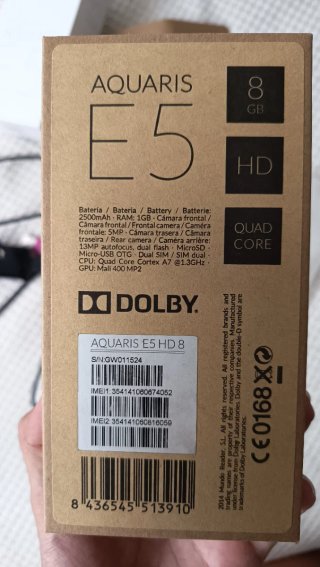 Móvil BQ Aquaris blanco 5"