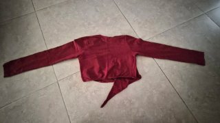 Chaquetita corta para ballet color burdeos