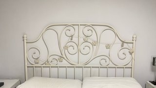 Cabecero de cama metálico blanco Ikea