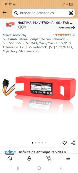 Batería Ion Litio Recargable ML:XJT-2P4S-5200