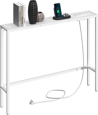 Mesa consola blanca 100cm con USB