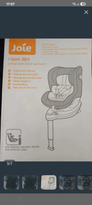 Silla de coche Joie i-Spin 360 Gris