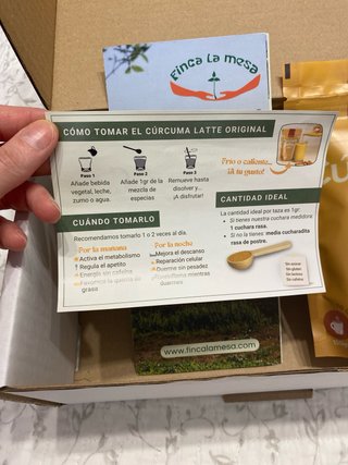 Curcuma Latte BIO Finca La Mesa