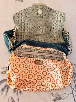 Bolso Guess Vaquero Vintage Y2K Dorado