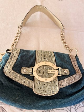 Bolso Guess Vaquero Vintage Y2K Dorado