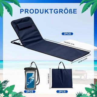 Pack 2 Tumbonas Playa Plegables con Almohada