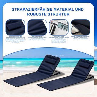 Pack 2 Tumbonas Playa Plegables con Almohada