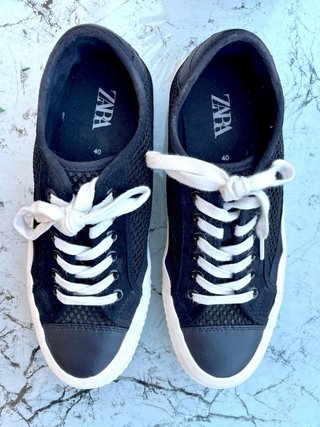 Zapatillas Zara Negras Malla