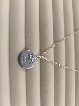 Cadena plata con colgante frase y estrella