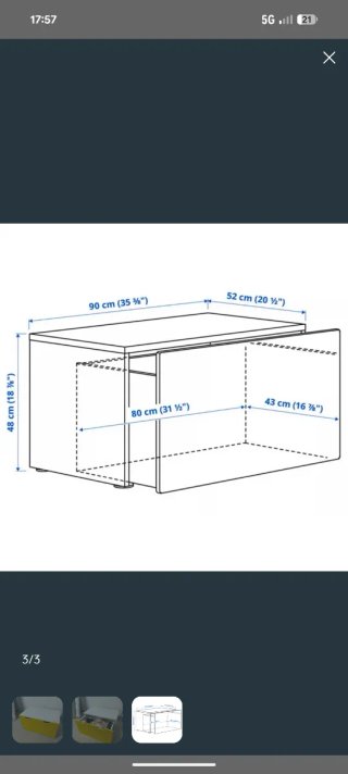 Baúl Almacenaje Ikea Blanco y Amarillo