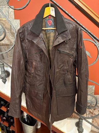 Giacca brand Strellson vera pelle qualita vintage