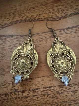 Pendientes Vintage Años 60 Latón Upcycled)