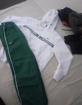 Tuta Lacoste uomo verde e bianca