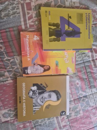 Libros 4° ESO. Lengua, matematicas y geografia.