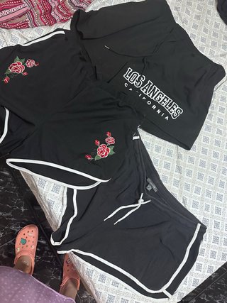 Conjunto de pantalones cortos negros