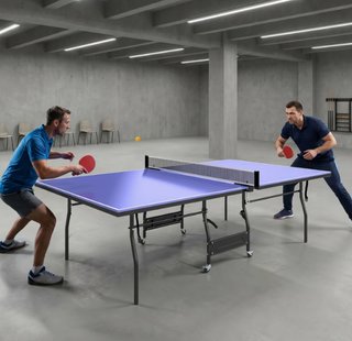 Mesa Ping-Pong Plegable con Ruedas tamaño estándar