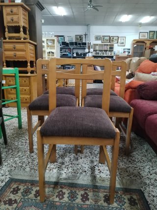 Juego de 5 Sillas de Comedor con Estructura de