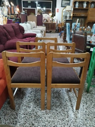 Juego de 5 Sillas de Comedor con Estructura de