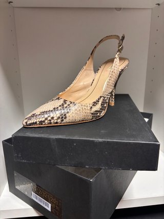 Zapato tacón destalonado print animal