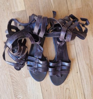 Sandalias Romanas Ajustables Marrón Talla 41