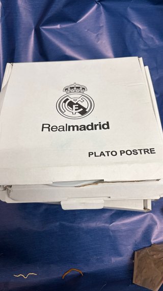 Plato Hondo Real Madrid Porcelana Blanca