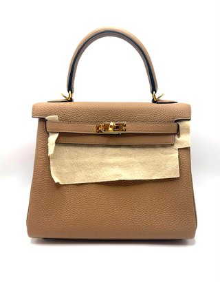 Bolso Hermès Kelly 25 Marrón Dorado
