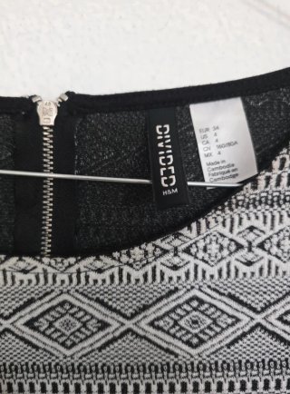 Vestito donna autunnale fantasia geometrica