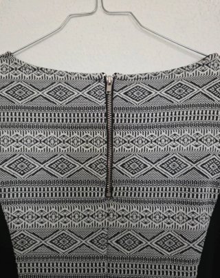 Vestito donna autunnale fantasia geometrica