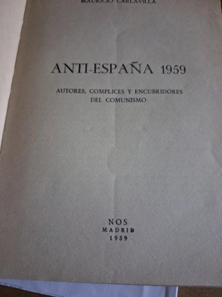 Libro antiguo,  ANTIESPAÑA de 1959.