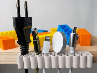 Kit Organizador Cables Escritorio - Blanco